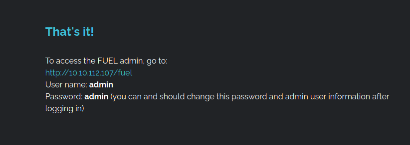 Login Credentials